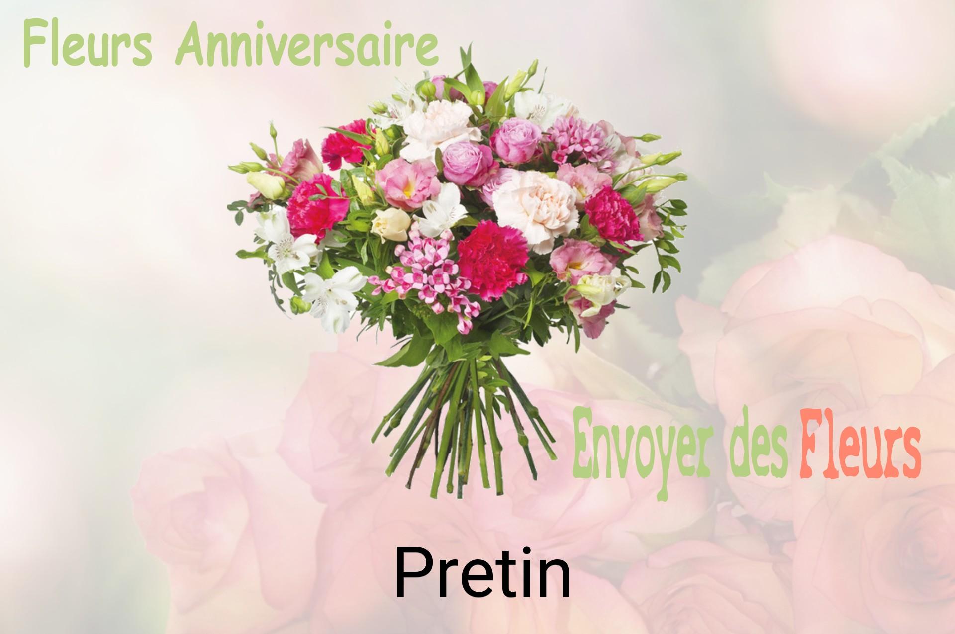 Bouquet de fleurs d’anniversaire livré à Pretin